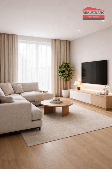 REALFINANC – 100% aktuálny! Novostavba 2 izbový murovaný byt 67,28 m2 + 2x parkovacie miesto !!!