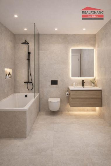 REALFINANC – 100% aktuálny! Novostavba 2 izbový murovaný byt 67,28 m2 + 2x parkovacie miesto !!!