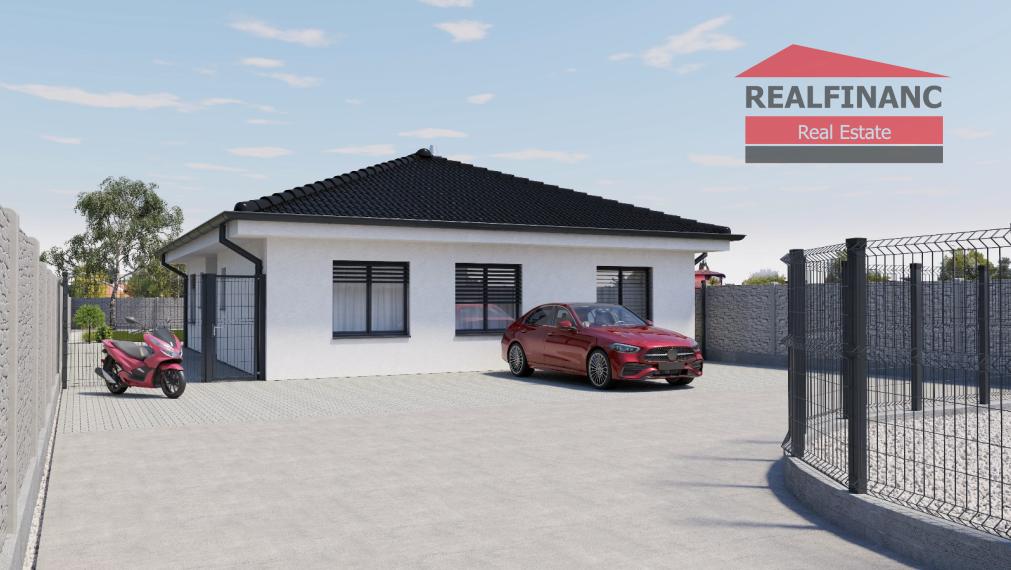 Na predaj NOVOSTAVBA 4.-izb. RD - bungalov, slnečný pozemok 552m2, hliníkové žal. v cene, tichá lokalita, tepelné čerpadlo, Dolná Krupá