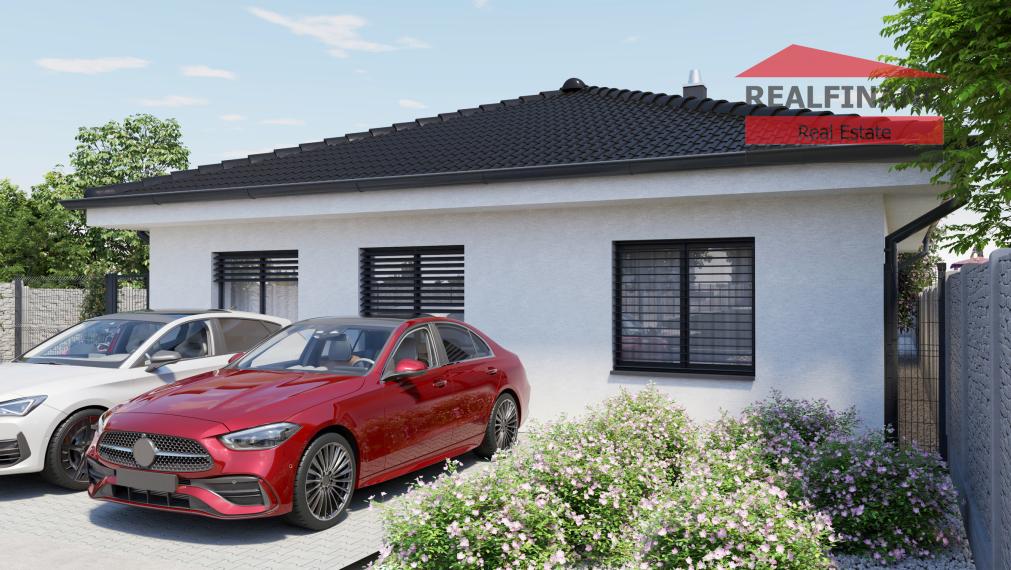 Na predaj NOVOSTAVBA 4.-izb. RD - bungalov, slnečný pozemok 552m2, hliníkové žal. v cene, tichá lokalita, tepelné čerpadlo, Dolná Krupá