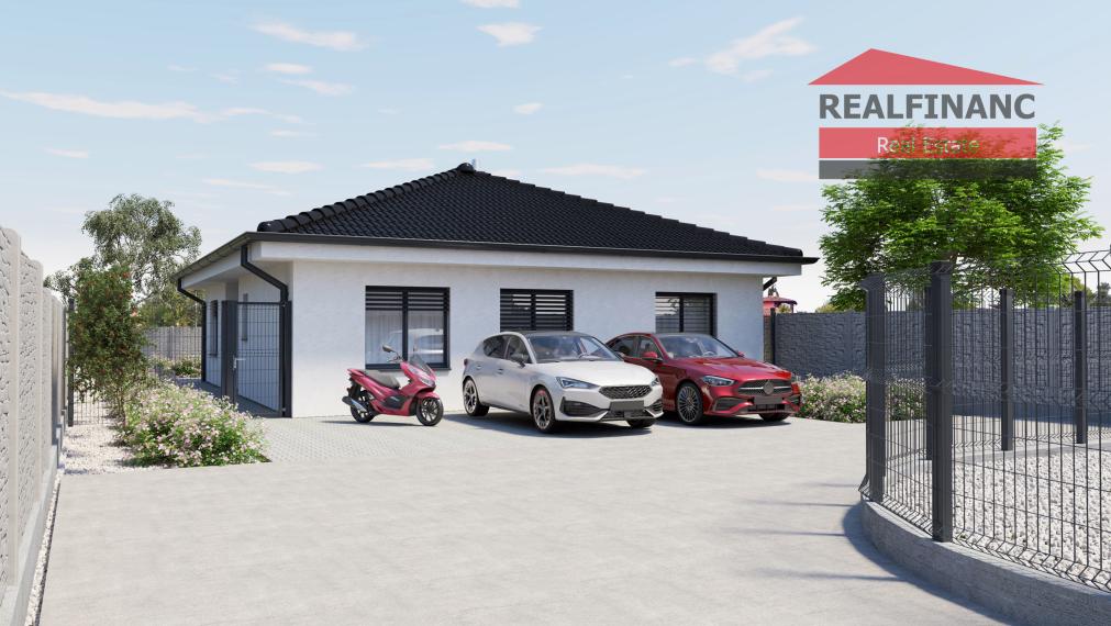 Na predaj NOVOSTAVBA 4.-izb. RD - bungalov, slnečný pozemok 552m2, hliníkové žal. v cene, tichá lokalita, tepelné čerpadlo, Dolná Krupá