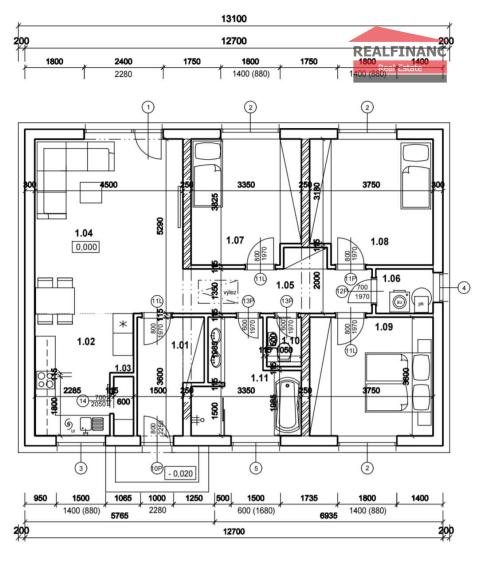 REALFINANC – 100% aktuálny! Novostavba 4 izbový tehlový rodinný dom byt 122 m2 + 3 x parkovacie miesto!
