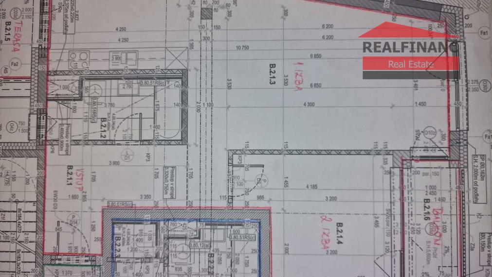 REALFINANC 100% aktuálny!!! Novostavba 2 izbový byt 79,00 m² s balkónom aj terasou v novostavbe Rezidencia Hviezdoslavova v centre mesta Trnava.