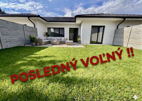 POSLEDNÝ VOĽNÝ, dokončenie v štandarde!!! NOVOSTAVBA 4.-izb. RD, hliníkové žalúzie, 2x park. miesto, obec Dolná Krupá