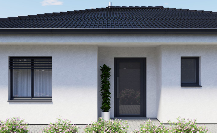 Na predaj NOVOSTAVBA 4.-izb. RD - bungalov, slnečný pozemok 552m2, hliníkové žal. v cene, tichá lokalita, tepelné čerpadlo, Dolná Krupá - fotografia 3