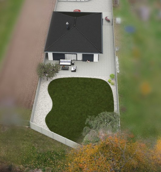 Na predaj NOVOSTAVBA 4.-izb. RD - bungalov, slnečný pozemok 552m2, hliníkové žal. v cene, tichá lokalita, tepelné čerpadlo, Dolná Krupá